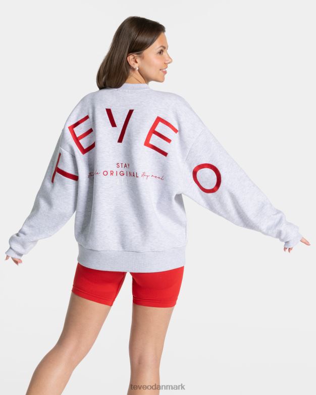 Kvinder lysegrå tøj TEVEO signatur oversized sweater D40RN7