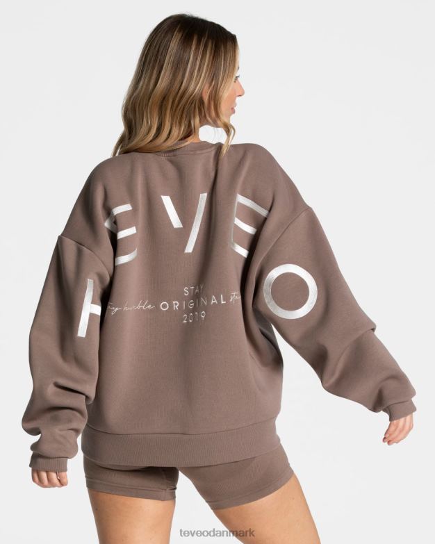 Kvinder mokka tøj TEVEO signatur oversized sweater D40RN14