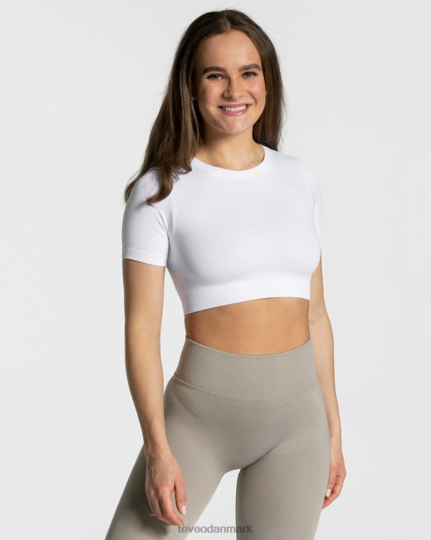 Kvinder hvid tøj TEVEO sensation crop top D40RN449