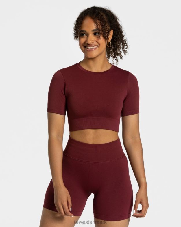 Kvinder rødvin tøj TEVEO sensation crop top D40RN448