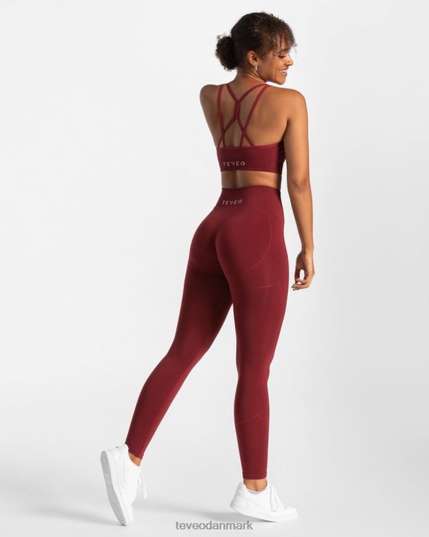 Kvinder bordeaux tøj TEVEO ægte leggings D40RN135