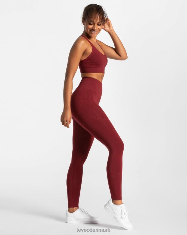 Kvinder bordeaux tøj TEVEO ægte leggings D40RN135