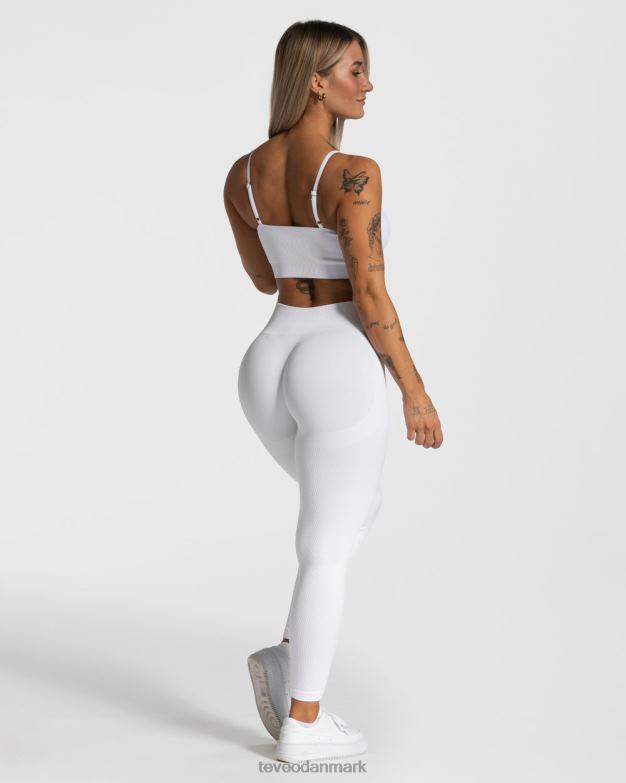 Kvinder hvid tøj TEVEO elegante scrunch leggings D40RN156