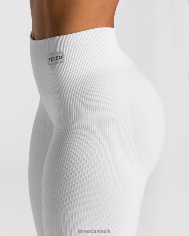 Kvinder hvid tøj TEVEO elegante scrunch leggings D40RN156