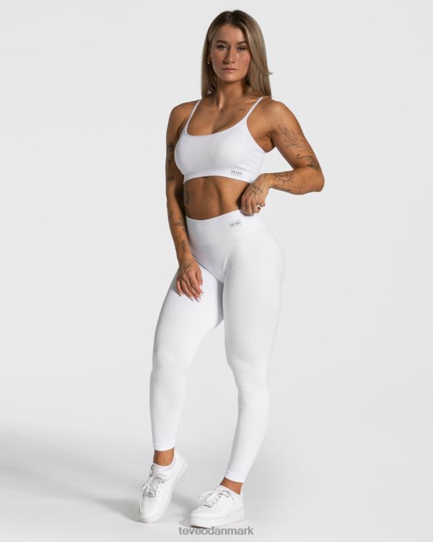 Kvinder hvid tøj TEVEO elegante scrunch leggings D40RN156