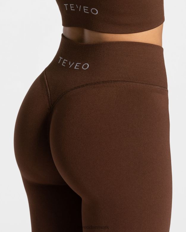 Kvinder kaffe tøj TEVEO statement scrunch leggings D40RN112