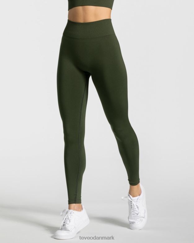 Kvinder kaki tøj TEVEO tidløse scrunch leggings D40RN91