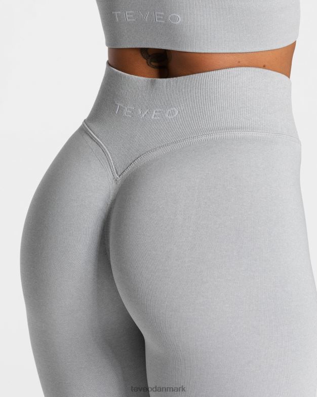 Kvinder lysegrå tøj TEVEO statement scrunch leggings D40RN111