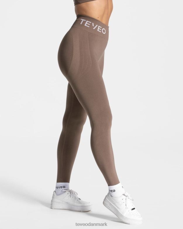 Kvinder mokka tøj TEVEO signatur scrunch leggings D40RN68