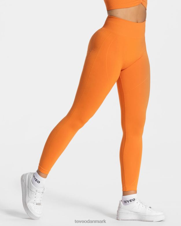 Kvinder orange tøj TEVEO fokus scrunch leggings D40RN163