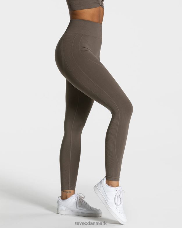 Kvinder taupe tøj TEVEO fokus scrunch leggings D40RN160