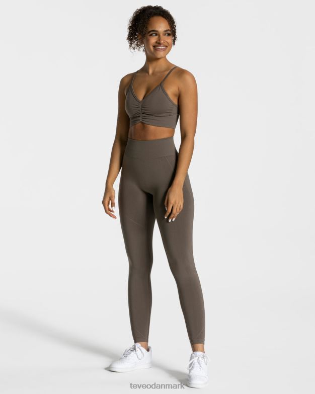 Kvinder taupe tøj TEVEO fokus scrunch leggings D40RN160