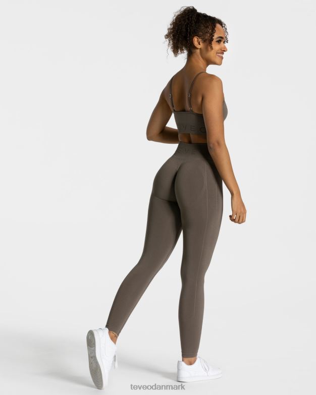 Kvinder taupe tøj TEVEO fokus scrunch leggings D40RN160