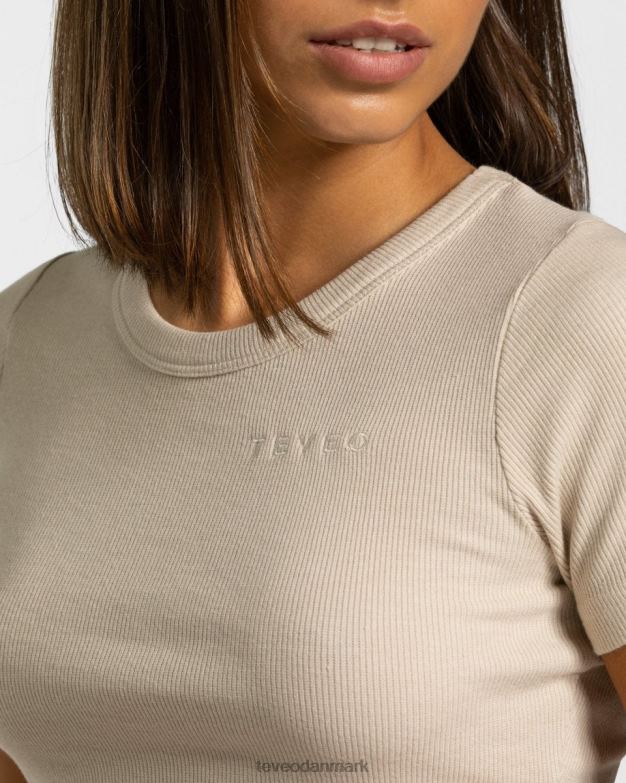 Kvinder beige tøj TEVEO lounge t-shirt D40RN481