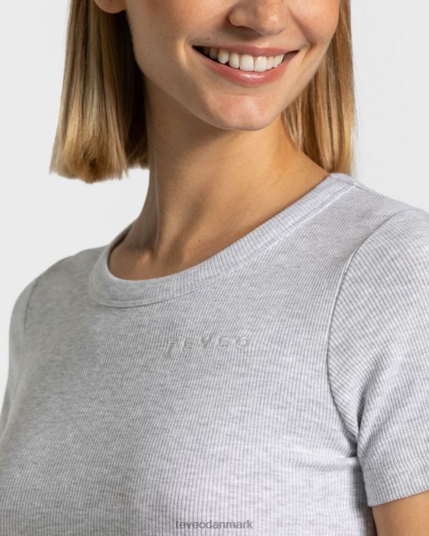 Kvinder lysegrå tøj TEVEO lounge t-shirt D40RN485